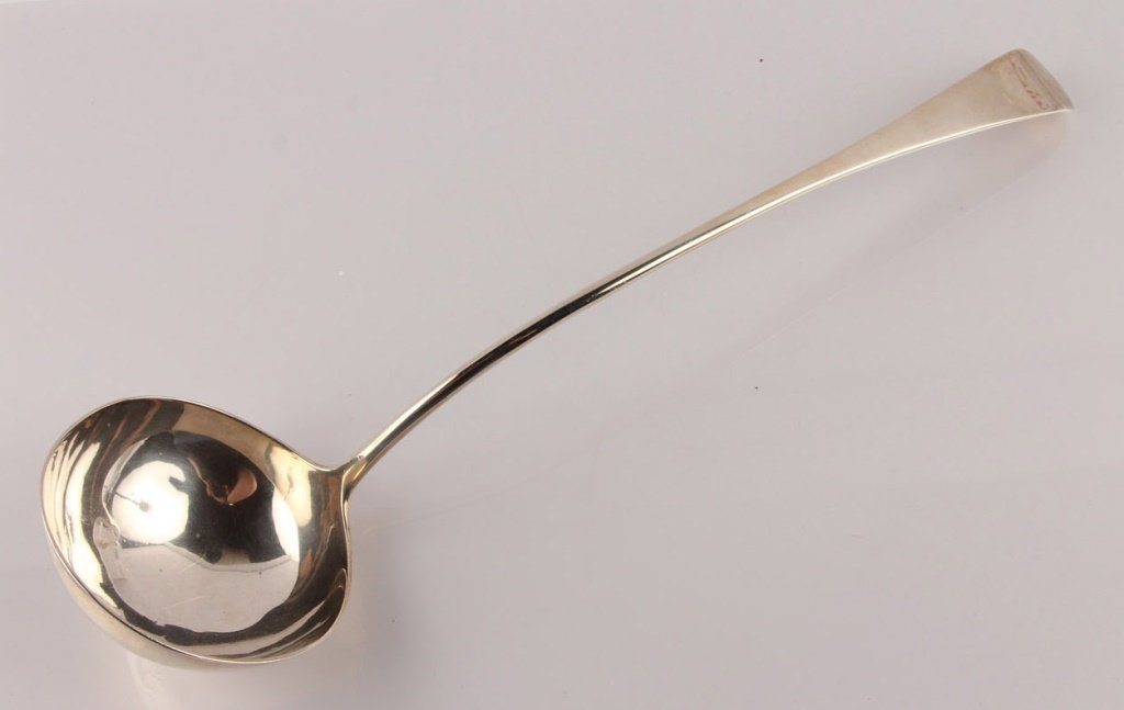 LARGE ENGLISH STERLING SILVER WALLIS 1787 LADLE (1 of 3)