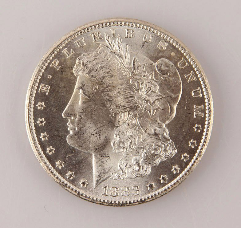 1883 CC CARSON CITY MORGAN SILVER DOLLAR UNC. (1 of 2)