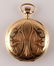MENS WALTHAM 14K GOLD POCKET WATCH HUNTER KEYSTONE - 3