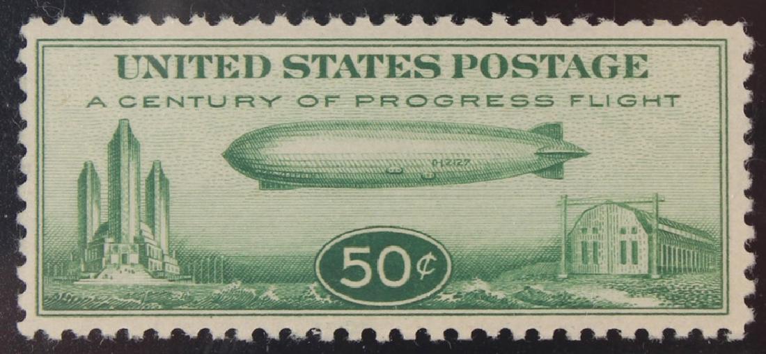 SCOTT #C18 1933 50C ZEPPELIN MINT OGNH F VF75 (1 of 3)