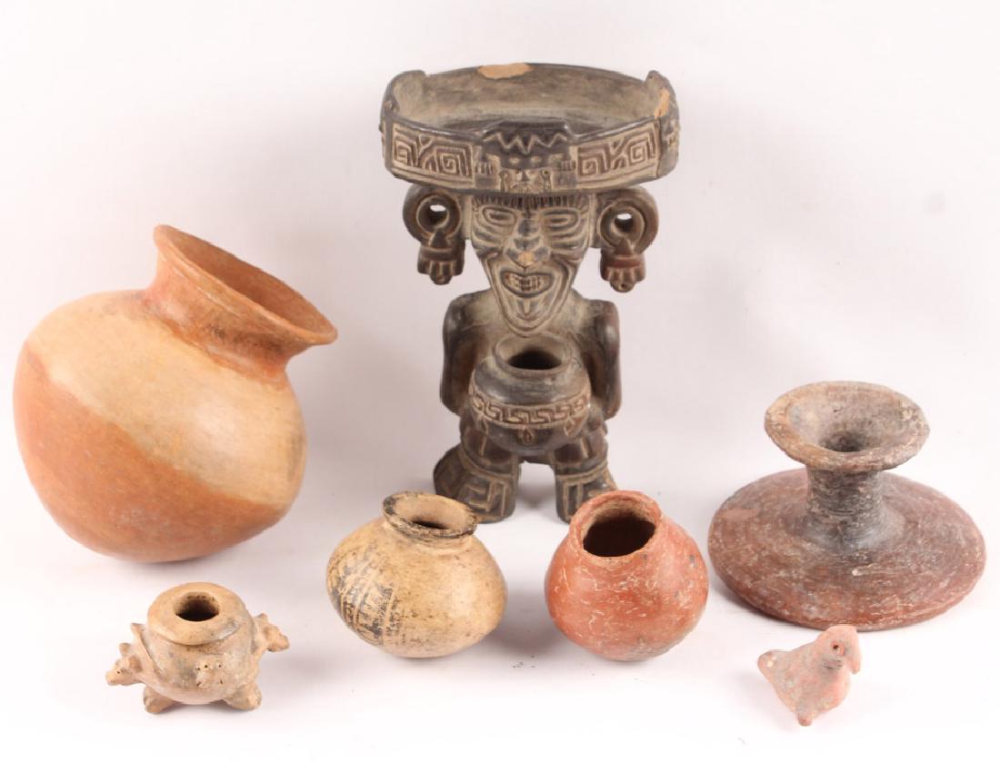 7 INDIGENOUS OF THE AMERICAS POTTERY PIECES (1 of 4)