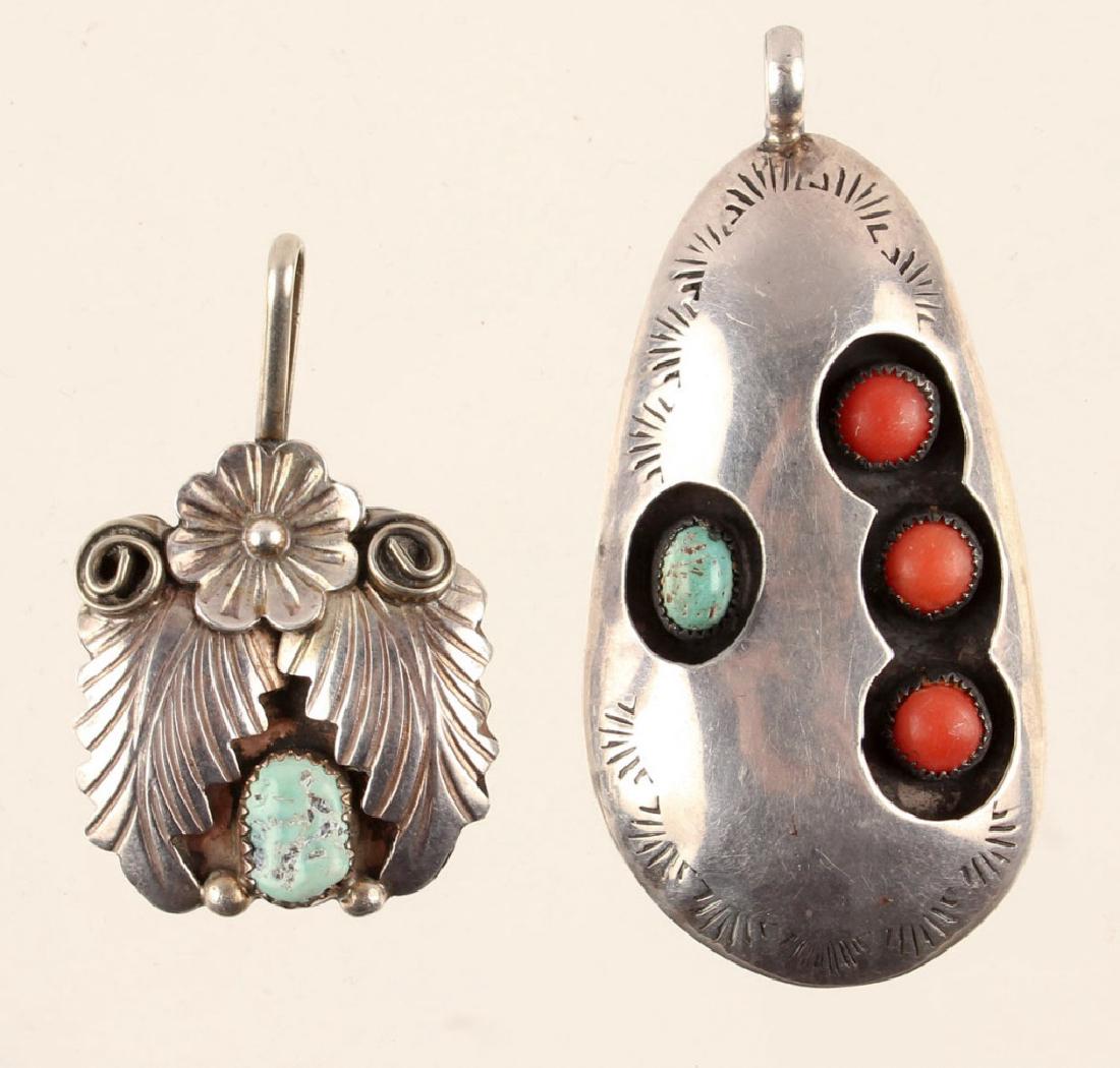 2 R. BAHE TURQUOISE & SIGNED SHADOWBOX PENDANT (1 of 2)