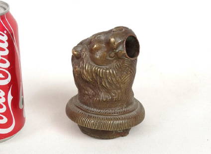 Bronze Spigot: Early figural bronze spigot. 4" L..