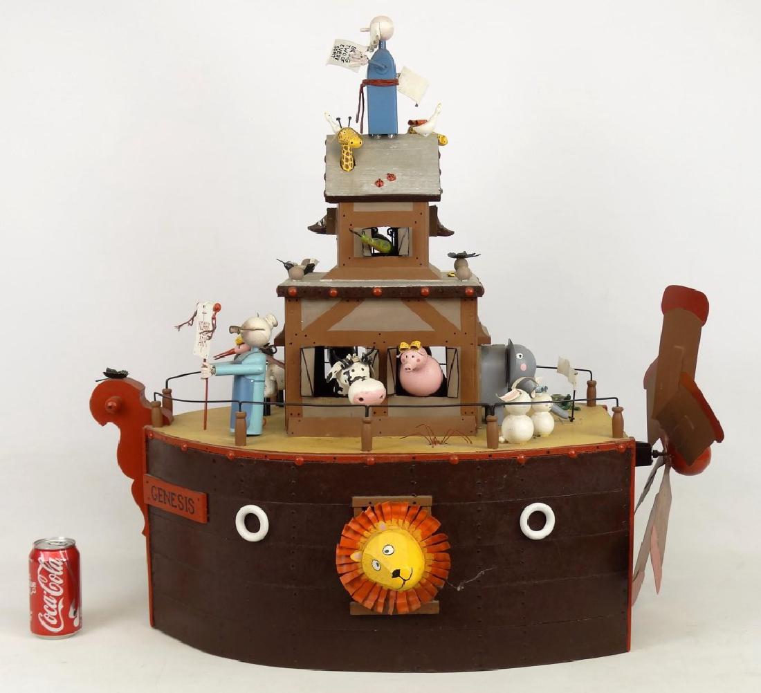 Contemporary Folk Art Noah's Ark Whirligig (1 of 16)
