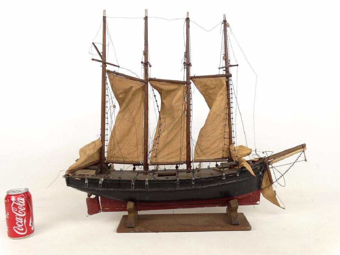 Boat Model: Early boat model. Imperfections. 26" x 30".