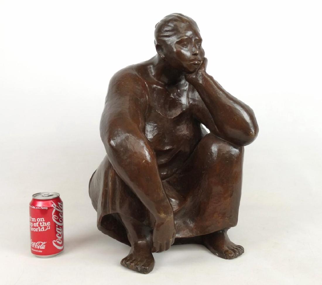 Awaya, Bronze Seated Figure (1 of 7)