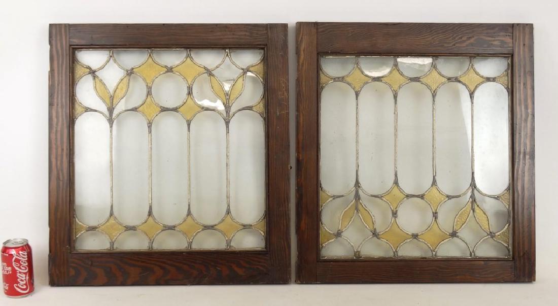 Pair Of Leaded Glass Doors (1 of 5)