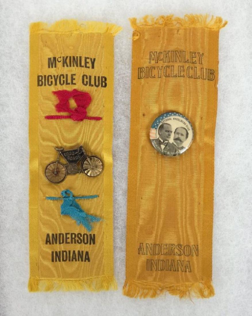 1896 McKinley Bicycle Campaign Club Ribbons (1 of 6)