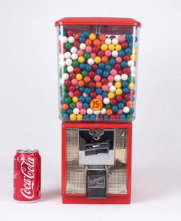 Vintage Gumball Machine: Vintage gumball machine. 7 1/2" x 7" x 17 1/2".