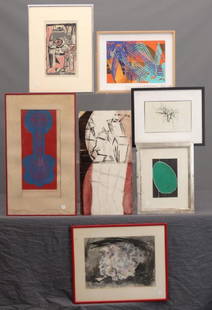 Artwork Lot: Lot (7) pieces of artwork. Names include signed Albert Urban, Larry Silver, Charlick etc..