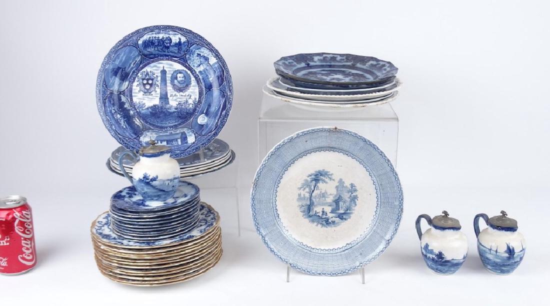 Flow Blue & Transferware Lot (1 of 15)