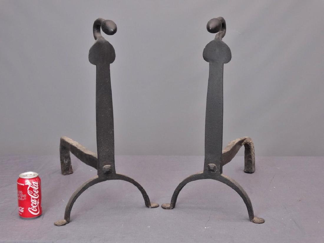 Pair 19th c. Andirons (1 of 5)