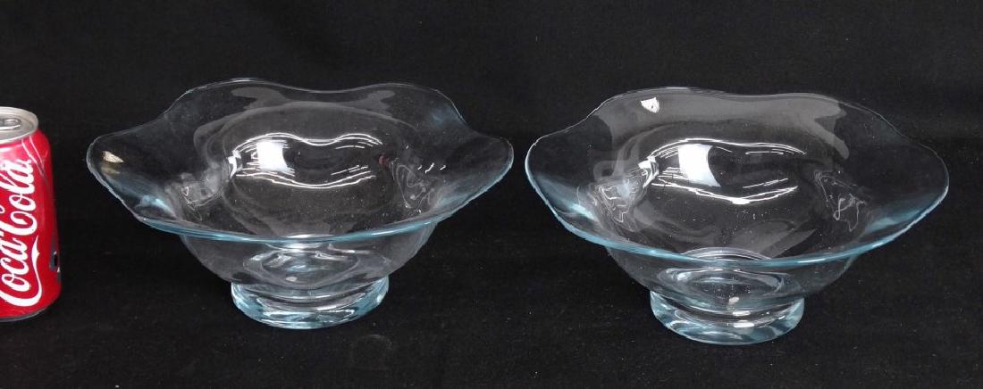Orrefors Bowls: Lot (2) Orrefors bowls. 9 3/4" D., 4" Ht..