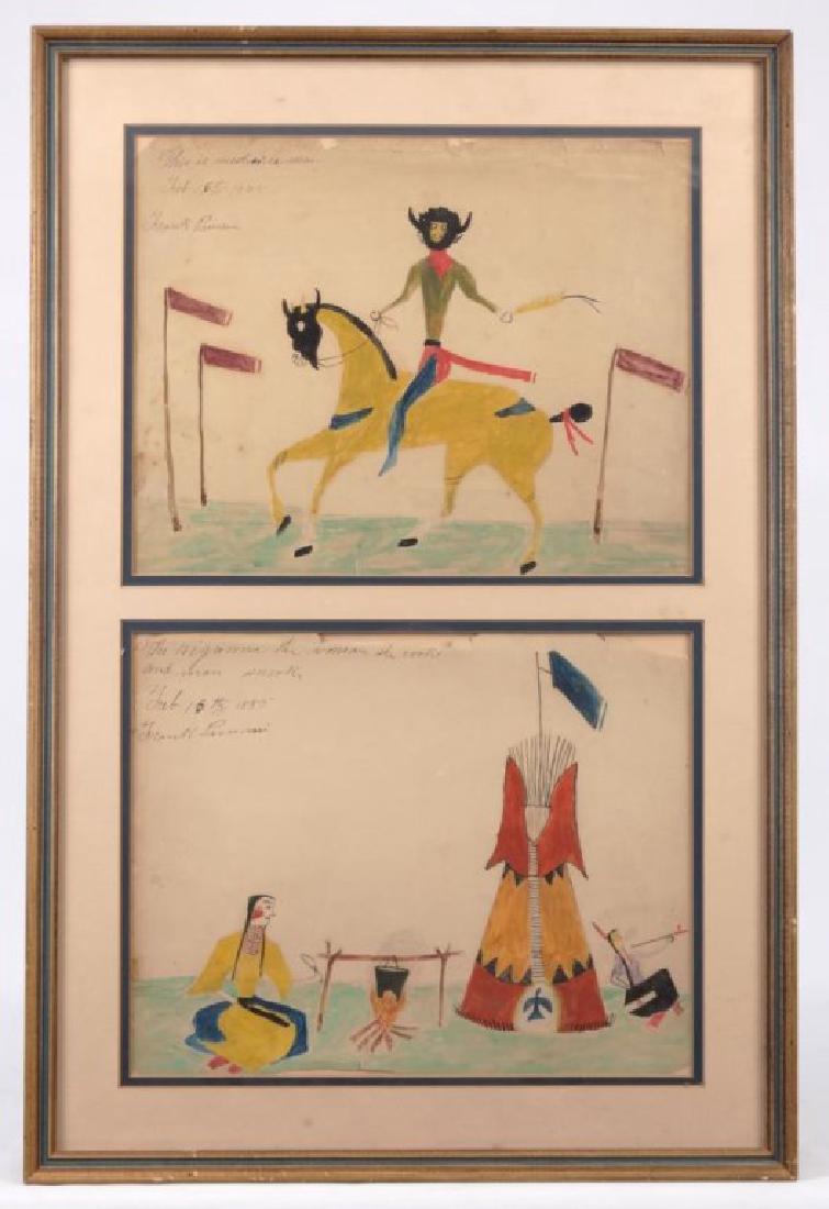 Native American Ledger Drawings (1 of 9)