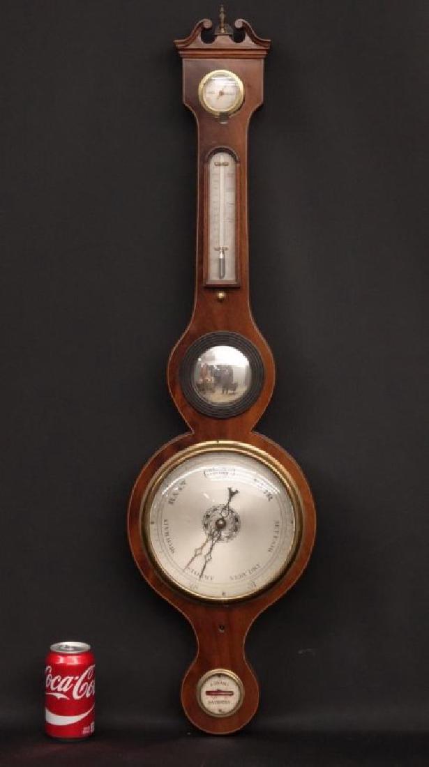 19th c. English Mahogany Barometer (1 of 7)