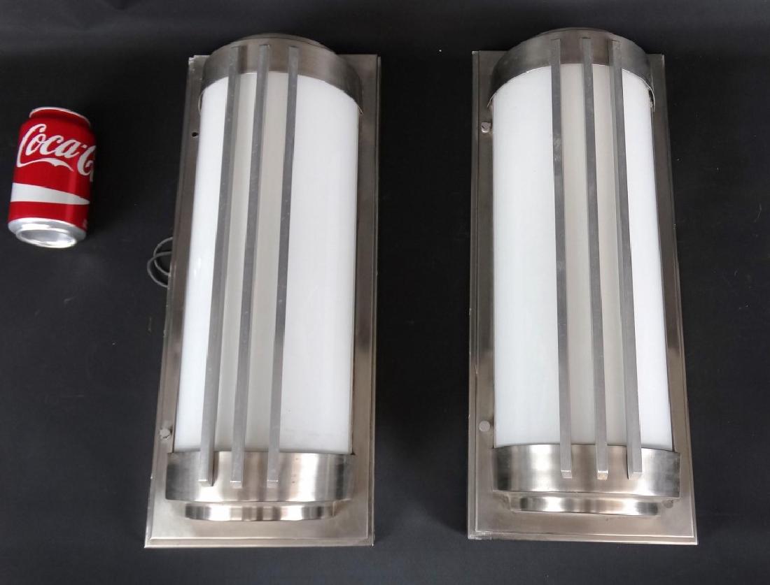 Pair Of Art Deco Style Wall Sconces (1 of 4)