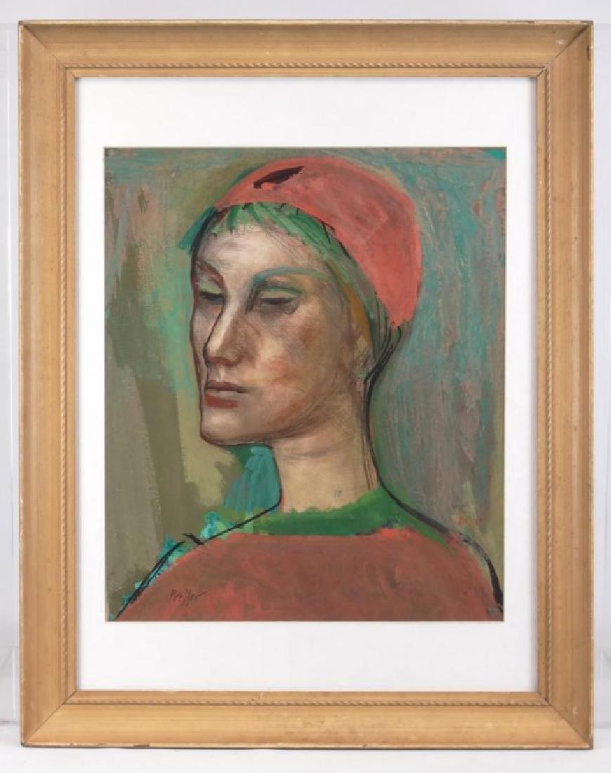 Josef Casein Presser (1907-1967): Josef Casein Presser (1907-1967), portrait, charcoal on paper. Sight 18" x 15".