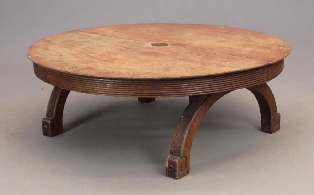 Round Oak Coffee Table (1 of 3)