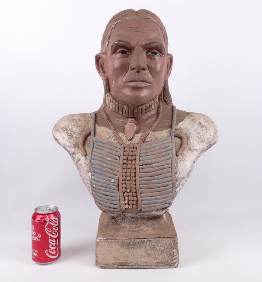 Plaster Native American Bust (1 of 10)