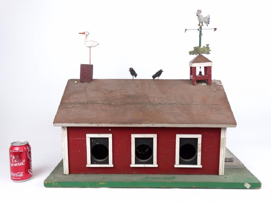 Barn Model: Wooden painted barn model. 26" x 17 1/2" x 24".