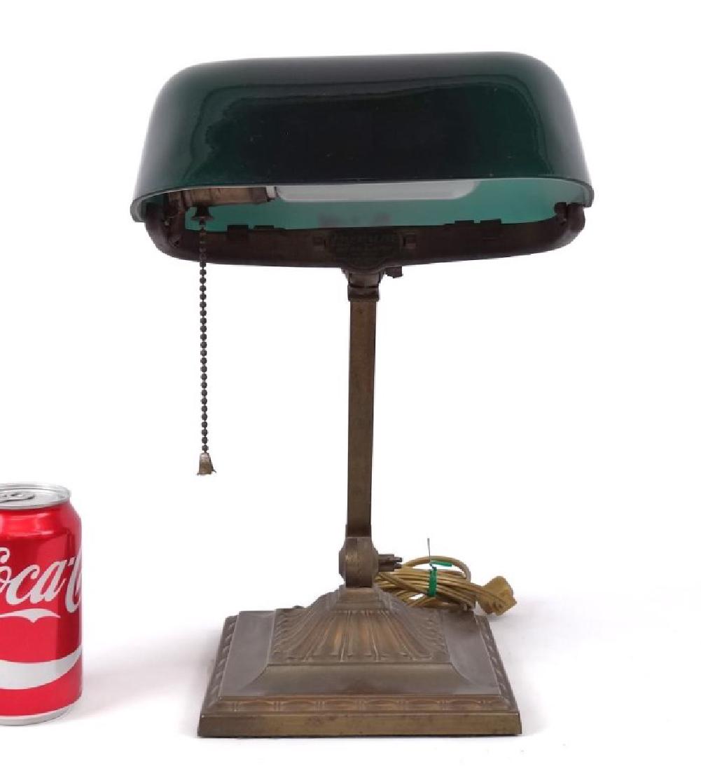 Emeralite Desk Lamp: Vintage Emeralite desk lamp. 14 1/2" Ht..