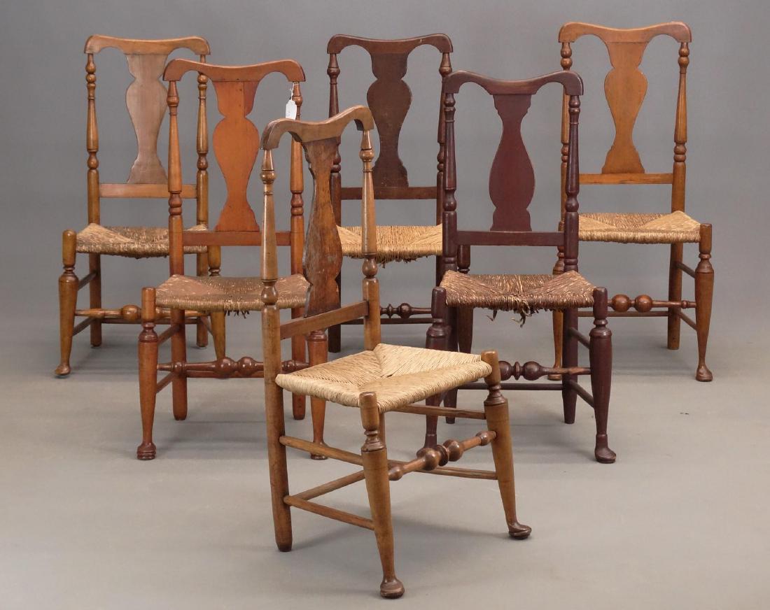 Assembled Set Of Queen Anne Chairs (1 of 6)