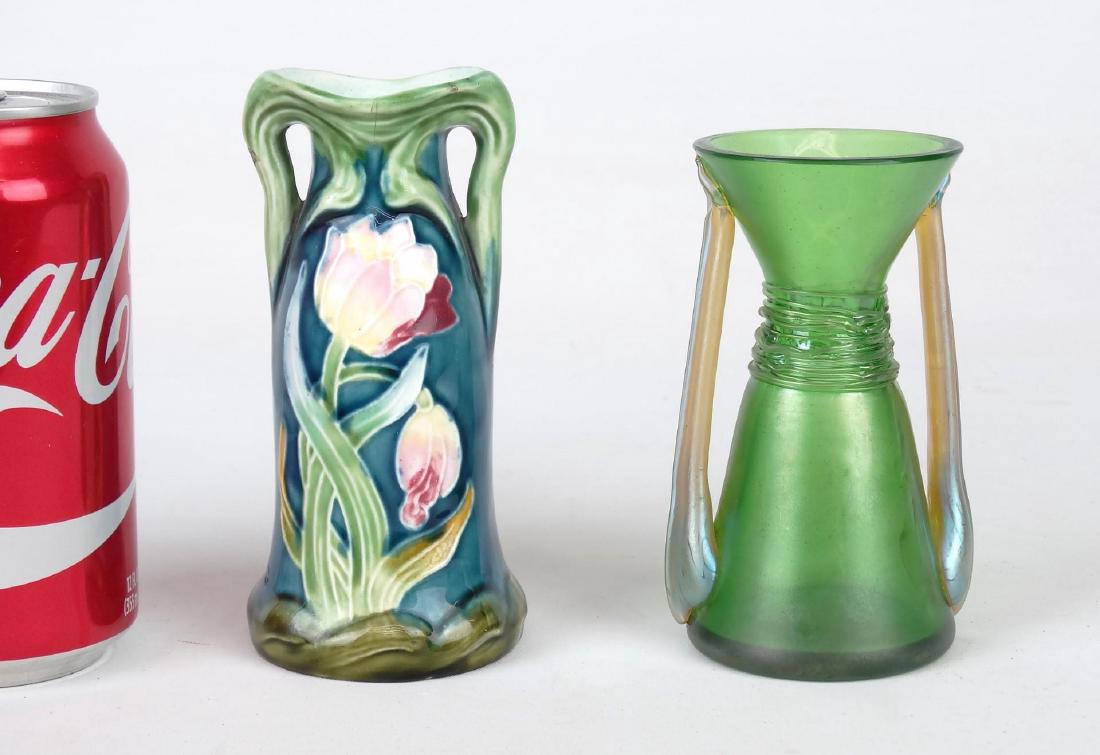 Majolica & Loetz Style Vases (1 of 6)