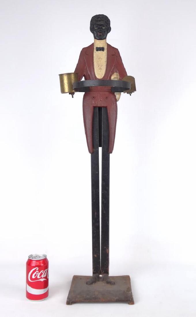 Silent Butler: Vintage cast metal silent butler. 33 1/2" Ht..