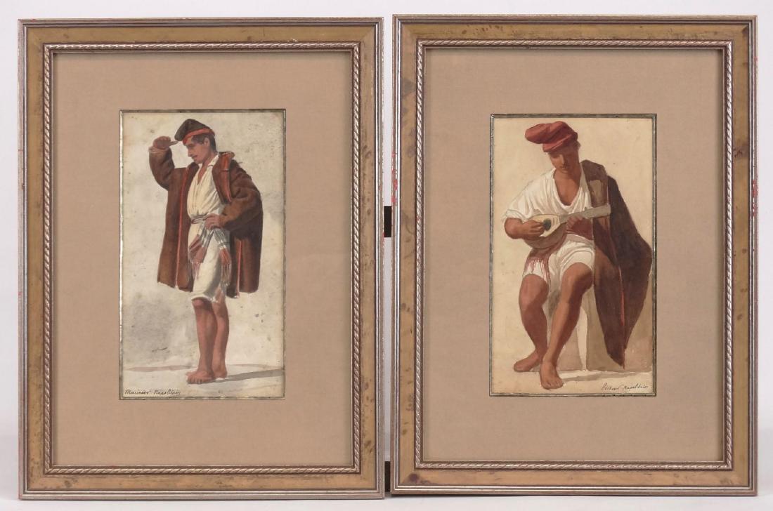 Italian School, Two Watercolors (1 of 6)