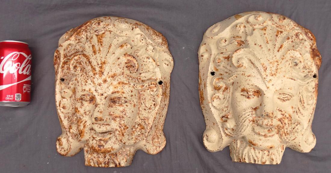Pair Cast Iron Masks (1 of 3)