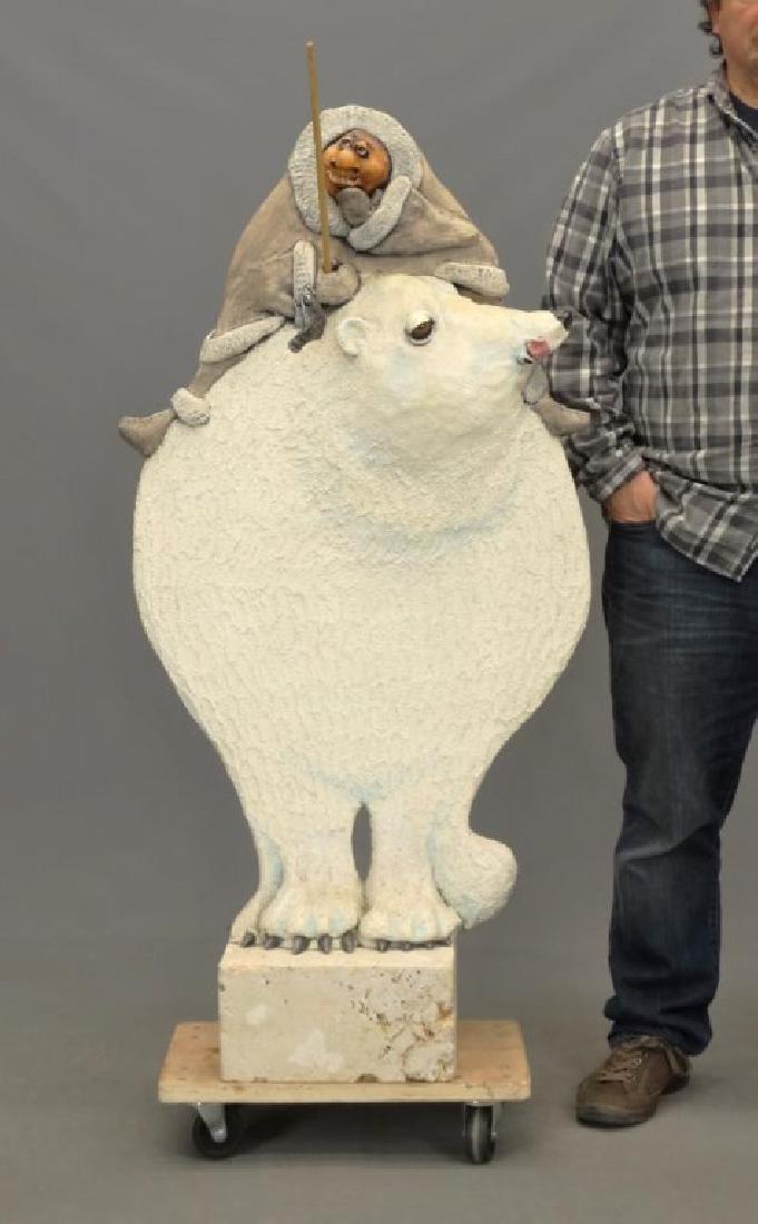 Mixed Media Ice Fisherman Sculpture (1 of 12)