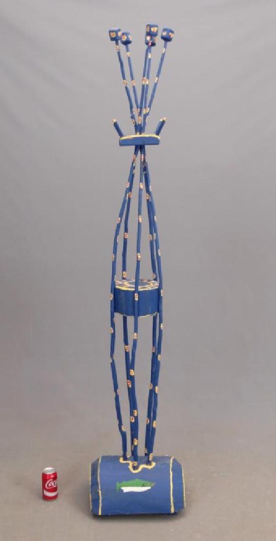 Ransford Naugler Nova Scotia Folk Sculpture: Ransford Naugler Nova Scotia folk art painted wooden sculpture. 74" Ht..