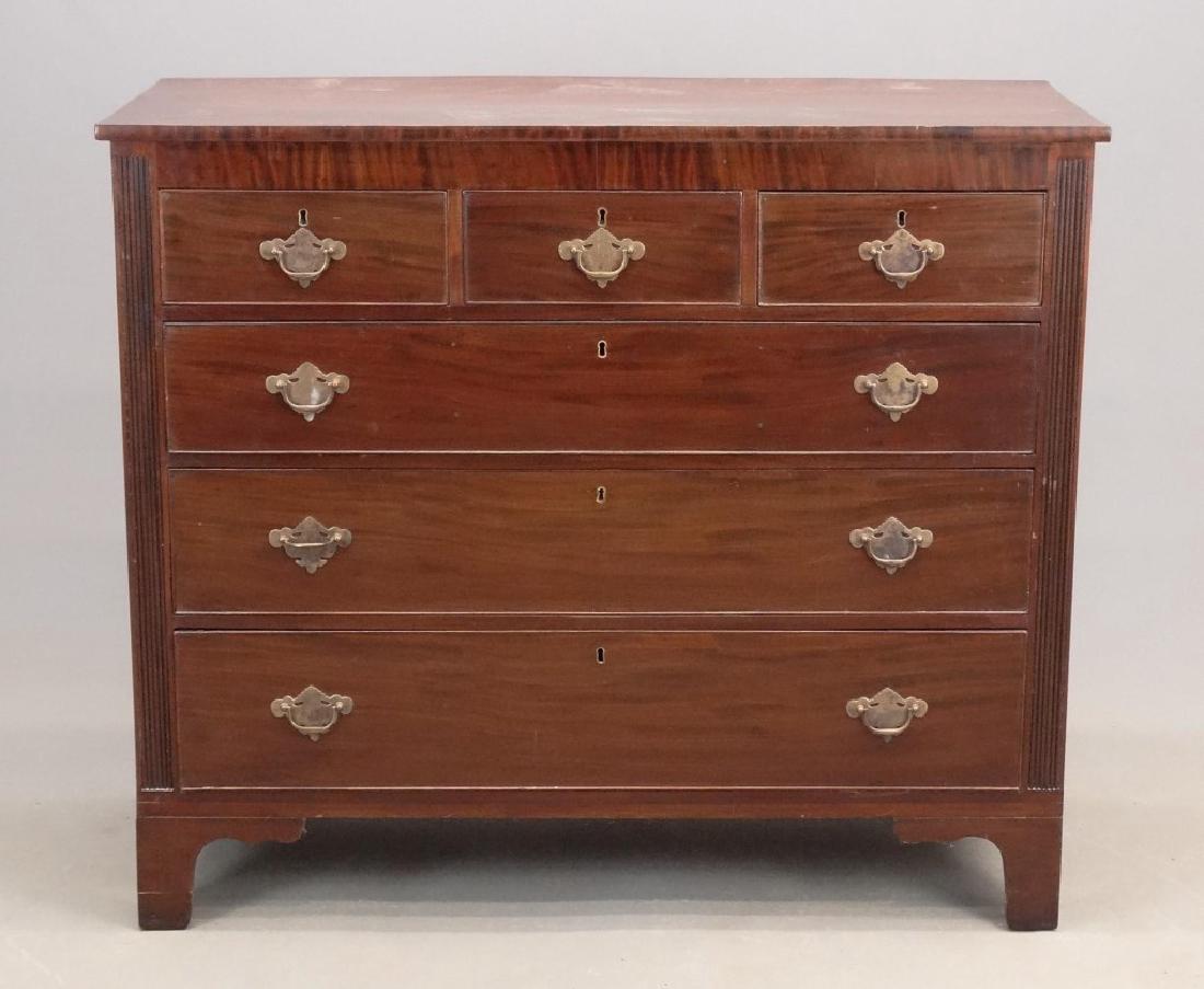 19th c. English Mahogany Chest Of Drawers (1 of 13)
