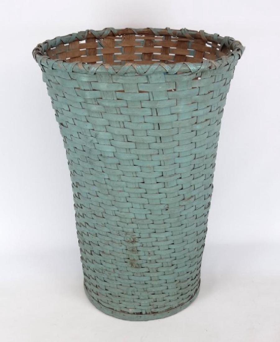 19th c. Tall Basket In Original Paint (1 of 4)