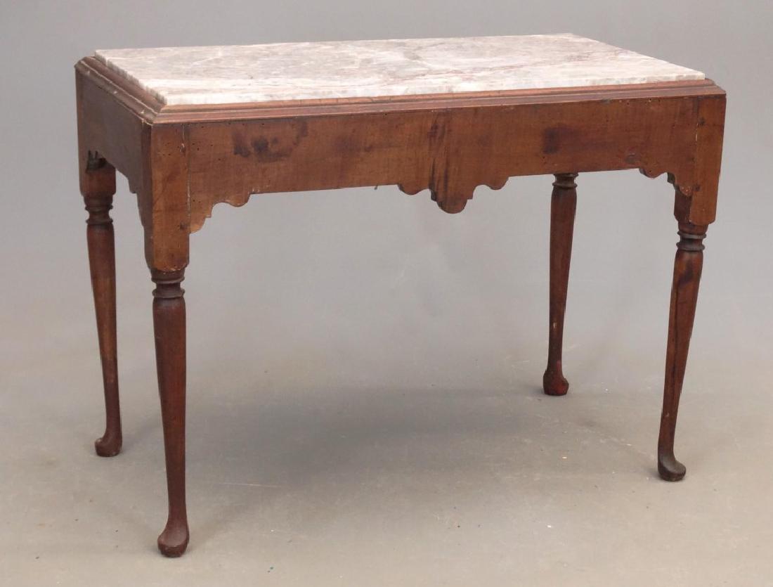 18th c. Queen Anne Marble Top Server (1 of 3)