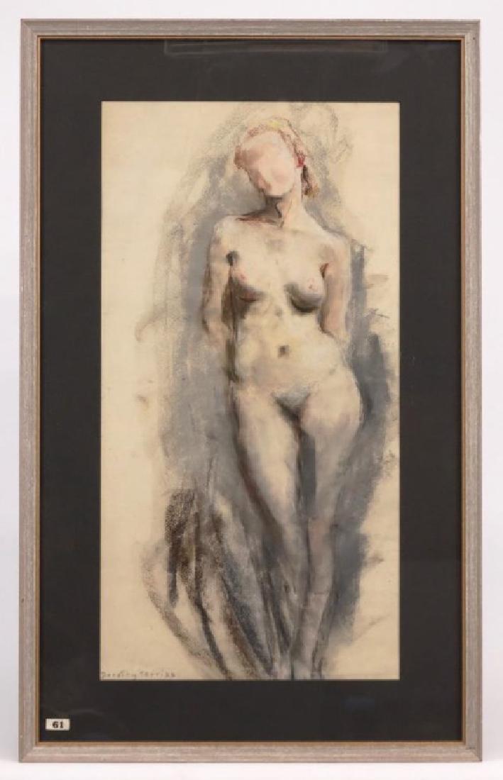 Dorothy Ferriss (N.Y. 20th Century): Dorothy Ferriss (N.Y. 20th Century), nude, charcoal. Signed LLC. Dorothy Ferriss was an illustrator for Vanity Fair magazine. Sight 22 1/2" x 11 3/4".
