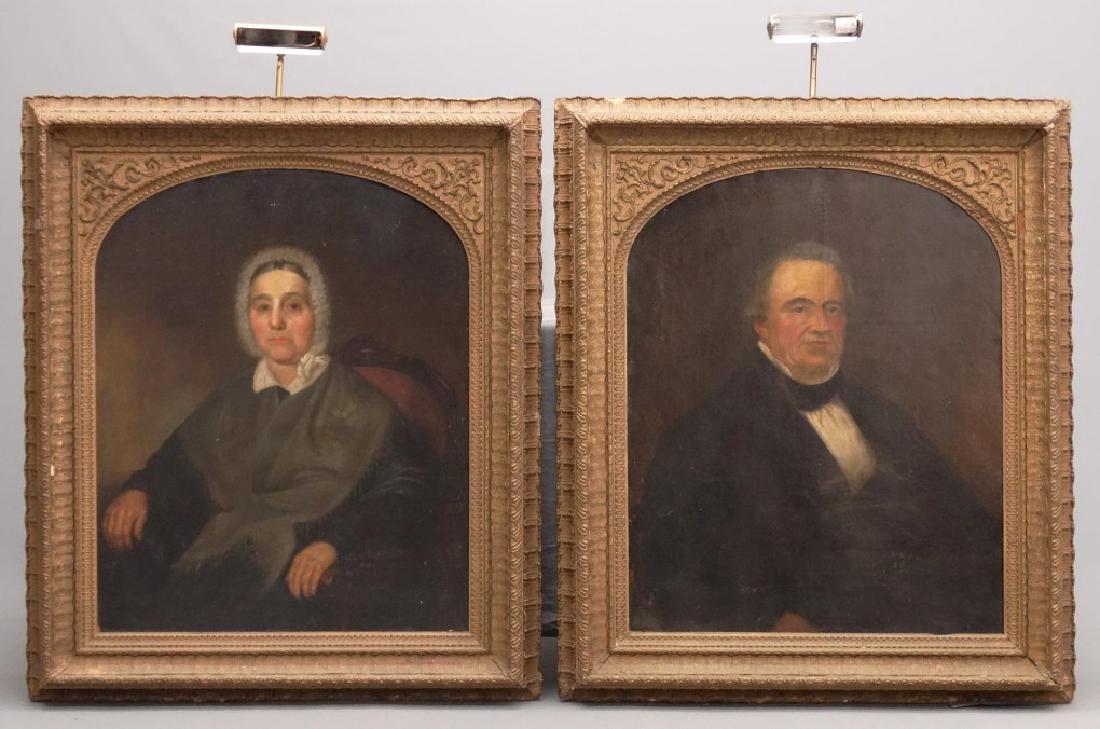 Pair 19th c. Ancestral Portraits (1 of 10)