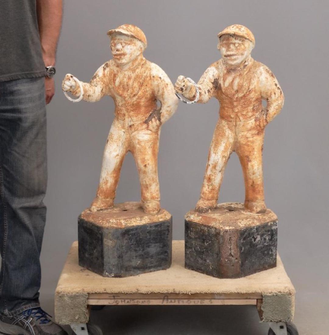 Pair Cast Iron Lawn Jockeys (1 of 5)
