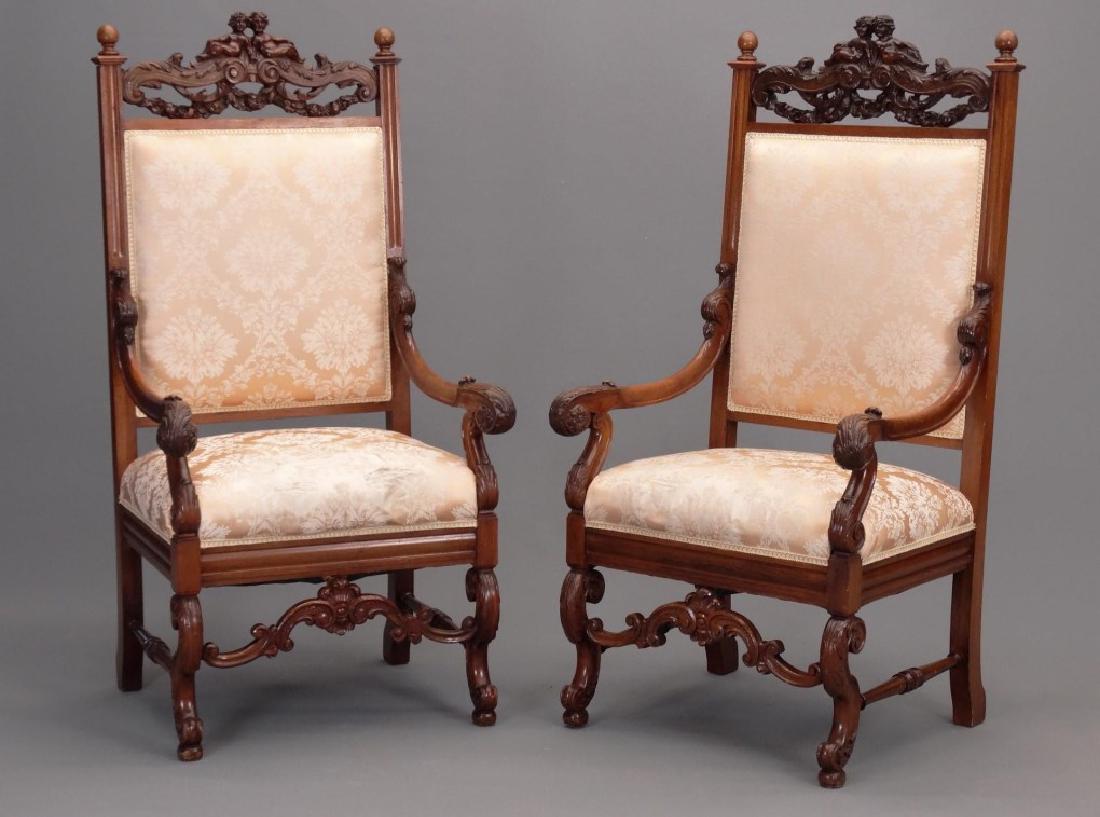 Pair Carved Armchairs (1 of 10)