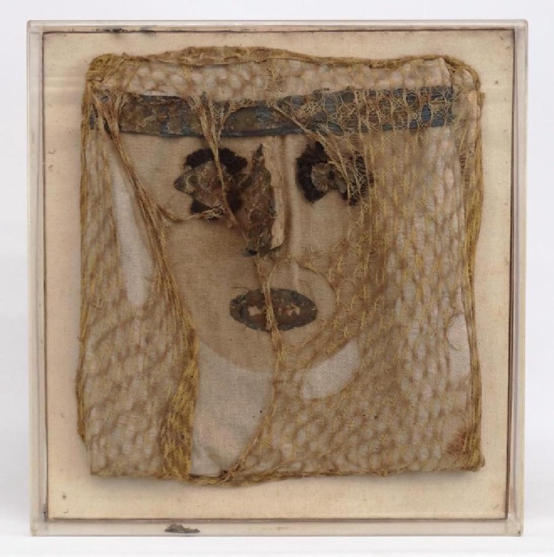 Framed Sculpture: Framed mixed media sculpture. Framed in plexiglass. 20 3/4" x 21 1/2" x 4 1/2" D..