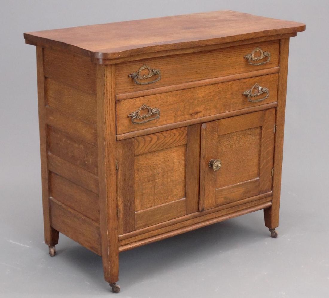 Victorian Oak Commode (1 of 5)
