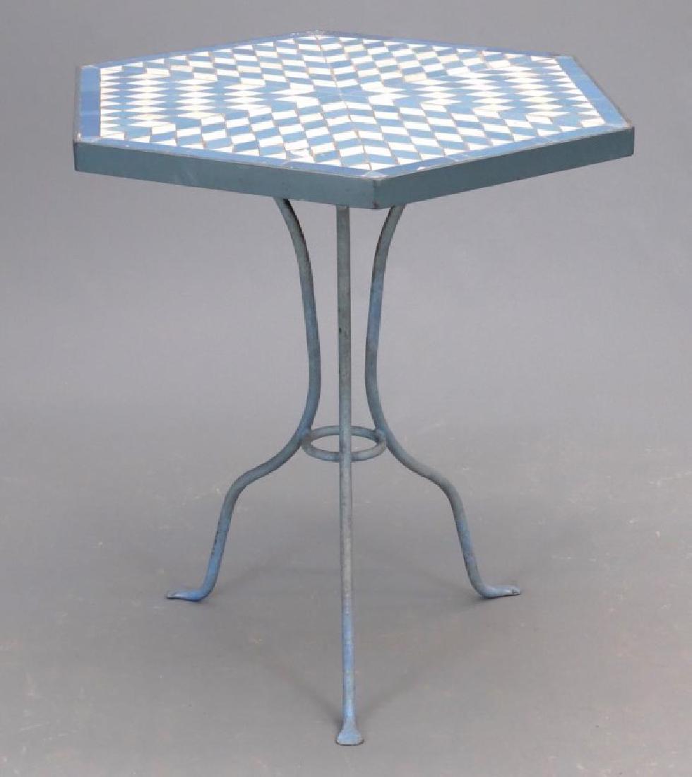 Tile Top Table: Tile top table. Top removes. 26" D., 30" Ht..