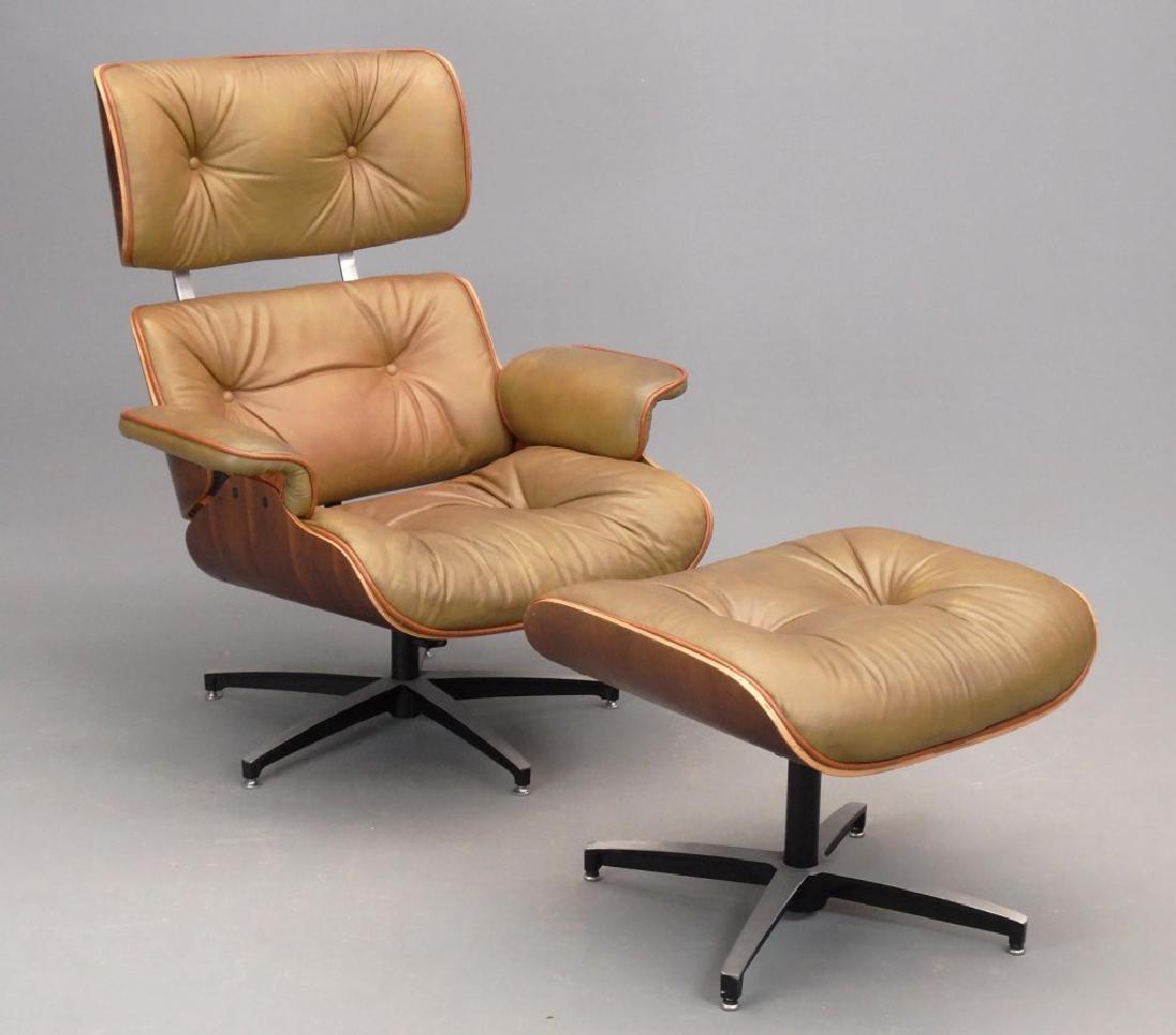 Eames Style Lounge Chair & Ottoman (1 of 6)