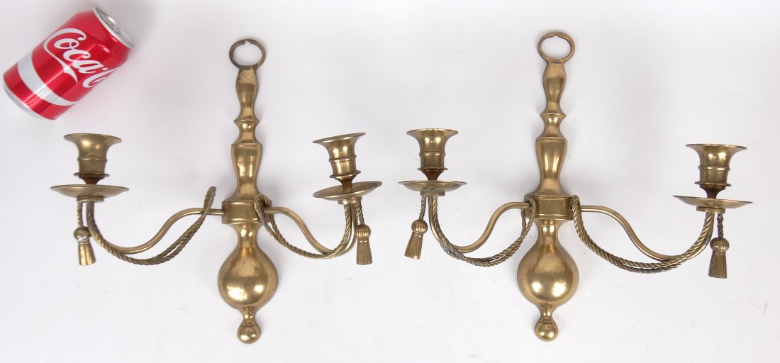 Pair Brass Sconces (1 of 1)