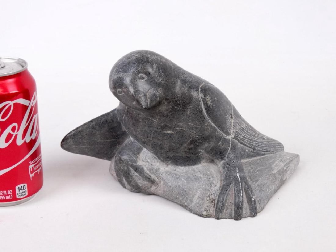 Soapstone Carving: Soapstone carving. Faint label underside. 9" W., 6" Ht..