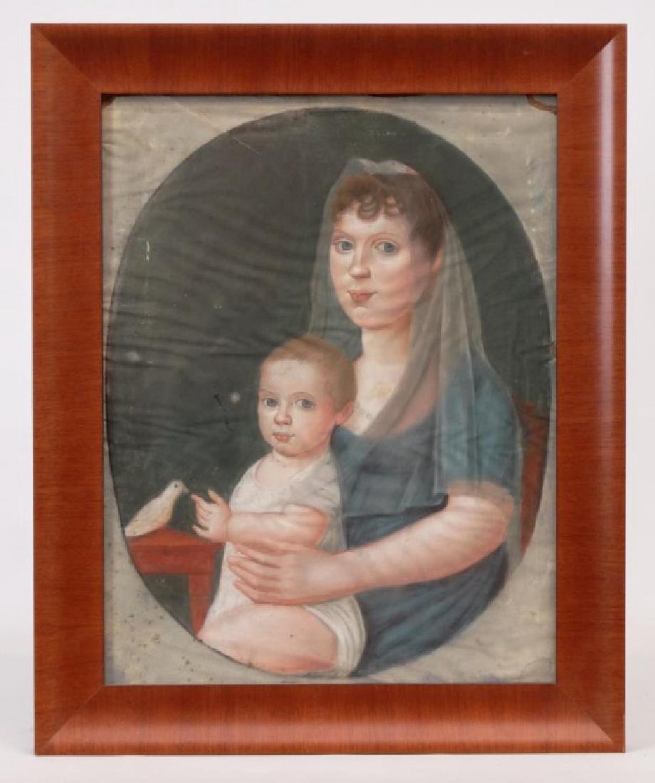 19th c. Portrait Of A Mother And Child (1 of 2)
