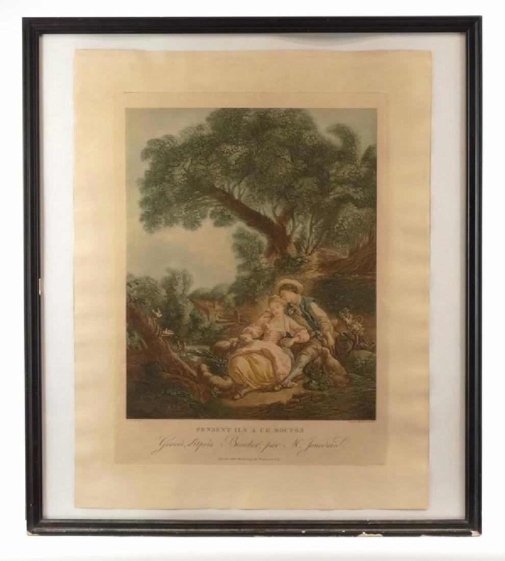 Boucher Romantic Pastoral Engraving (1 of 6)