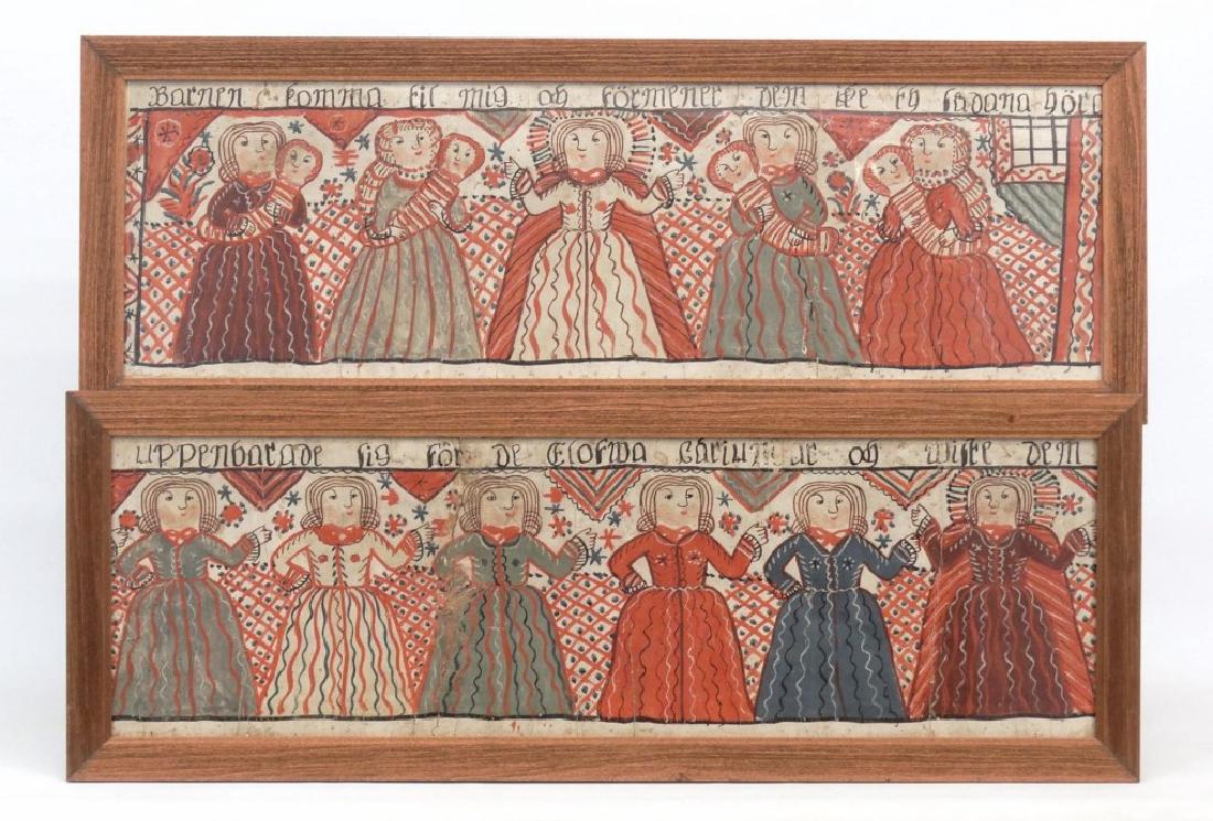 19th c. Swedish Folk Art Watercolors (1 of 5)