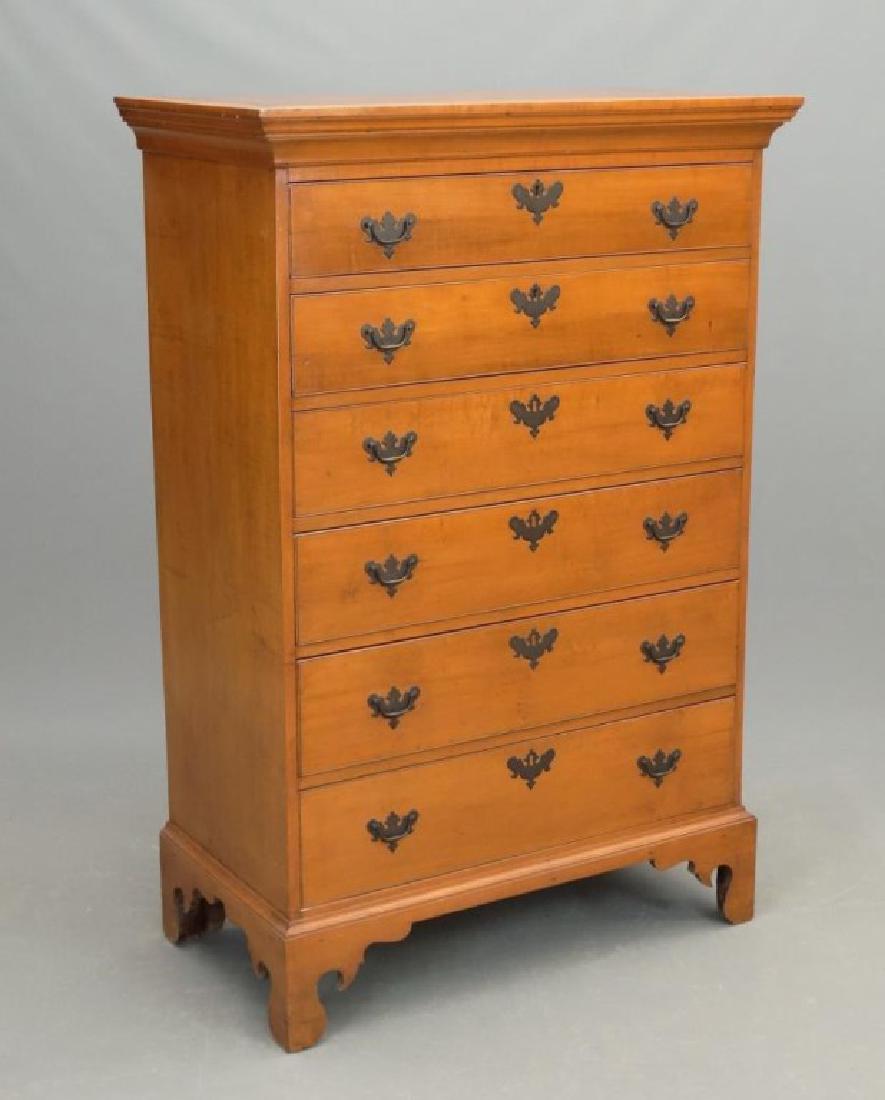 18th c. Chippendale Tall Chest (1 of 8)