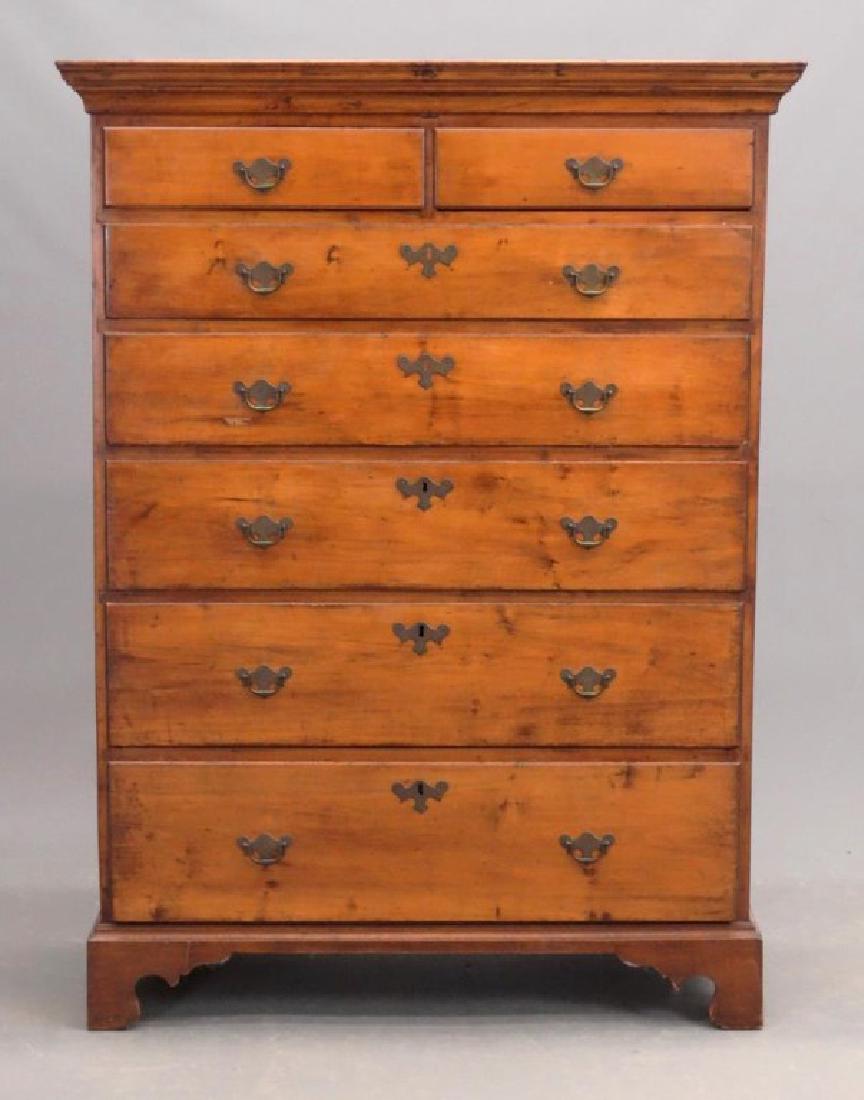 18th c. Chippendale Tall Chest (1 of 9)